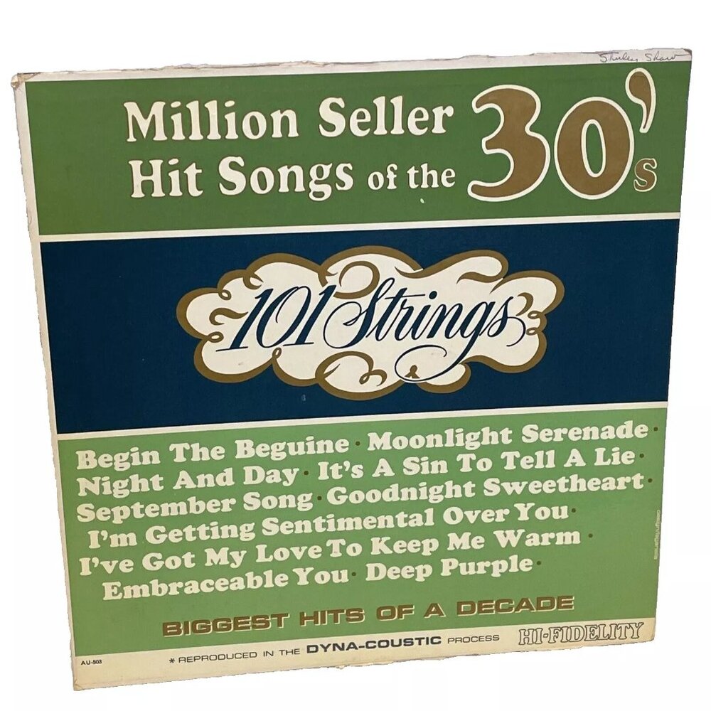 Million Seller Hit Songs Of The 30's (Vinyl, 1976) Somerset P-21000 Good+ LP
